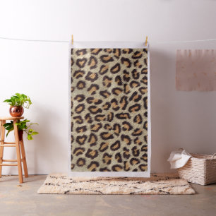 Brown spots leopard pattern fur texture fabric