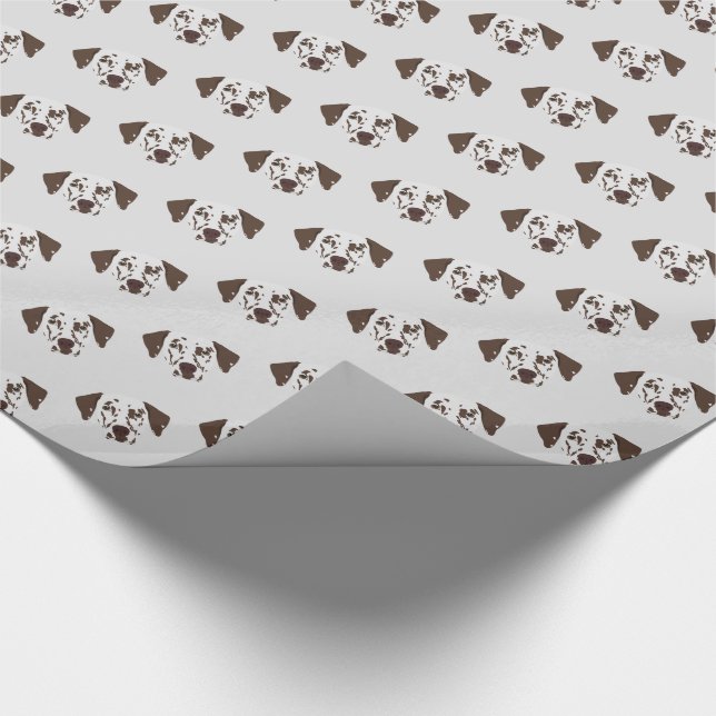 Brown-Spotted Dalmatian Dog Wrapping Paper (Corner)