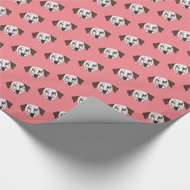 Brown-Spotted Dalmatian Dog Wrapping Paper (Corner)