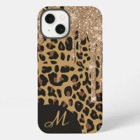 Brown Spotted Jaguar Print with Glitter