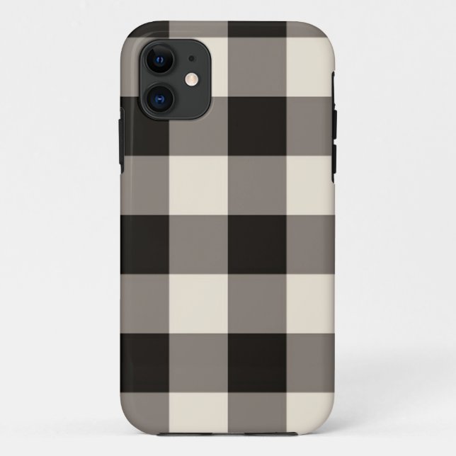 Brown Square Check Case-Mate iPhone Case (Back)