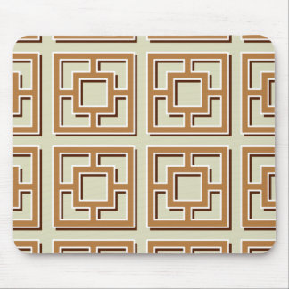 Brown Square Pattern Mouse Pad