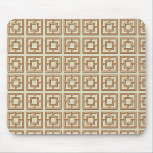Brown Square Pattern Mouse Pad