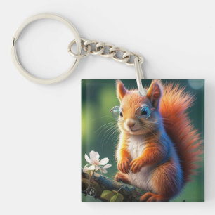 Brown Squirrel Sitting on The Branch-567656  Key Ring