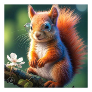 Brown Squirrel Sitting on The Branch-567656 Photo Print