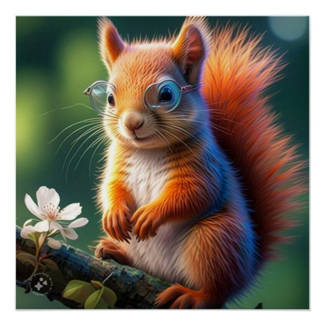 Brown Squirrel Sitting on The Branch-567656 Poster (Front)