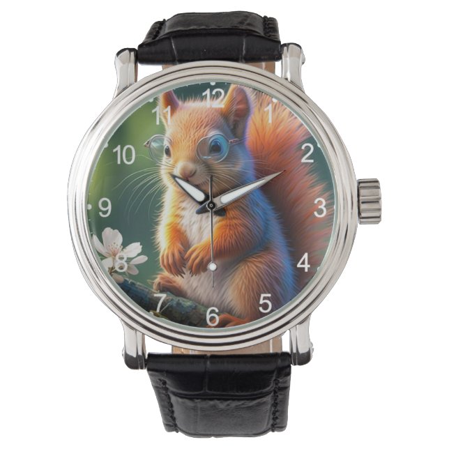 Brown Squirrel Sitting on The Branch-567656 Watch (Front)