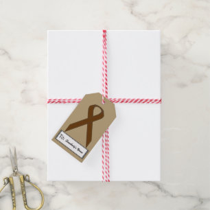 Brown Standard Ribbon by Kenneth Yoncich Gift Tags