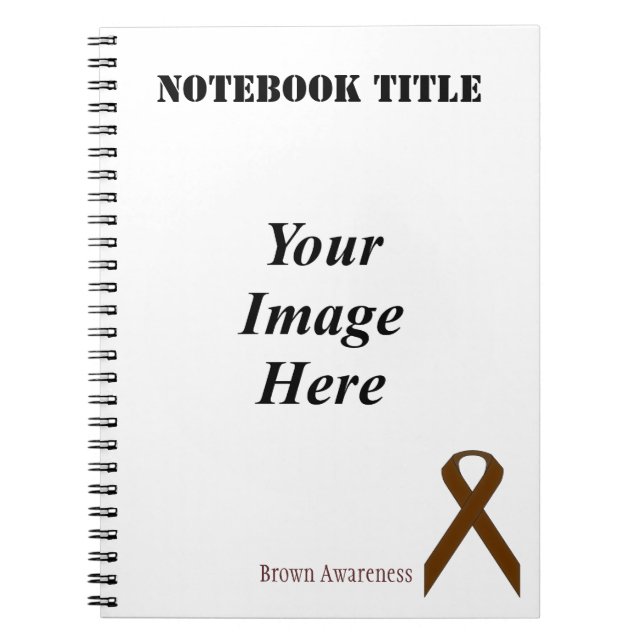Brown Standard Ribbon by Kenneth Yoncich Notebook (Front)