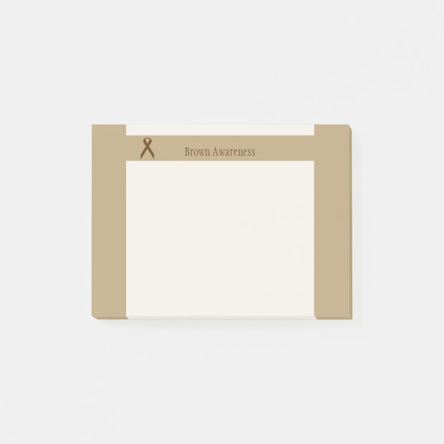 Brown Standard Ribbon by Kenneth Yoncich Post-it Notes (Front)
