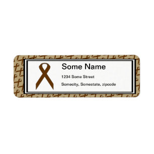 Brown Standard Ribbon by Kenneth Yoncich Return Address Label