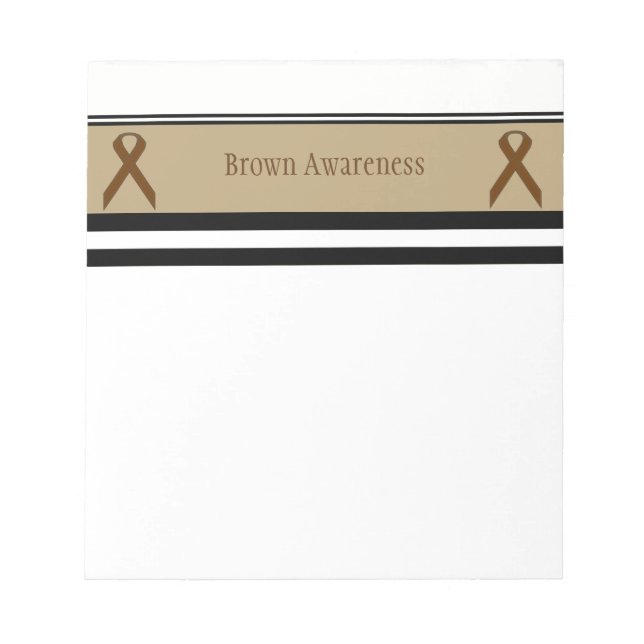 Brown Standard Ribbon Notepad (Front)