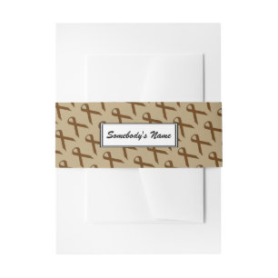 Brown Standard Ribbon (Pers) by Kenneth Yoncich Invitation Belly Band