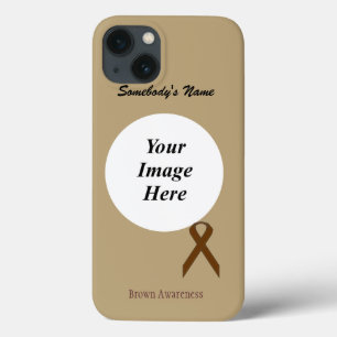 Brown Standard Ribbon Tmpl by Kenneth Yoncich iPhone 13 Case
