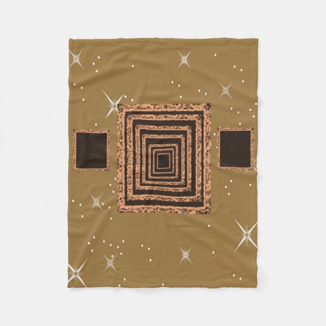 brown star custom fleece blanket (Front)