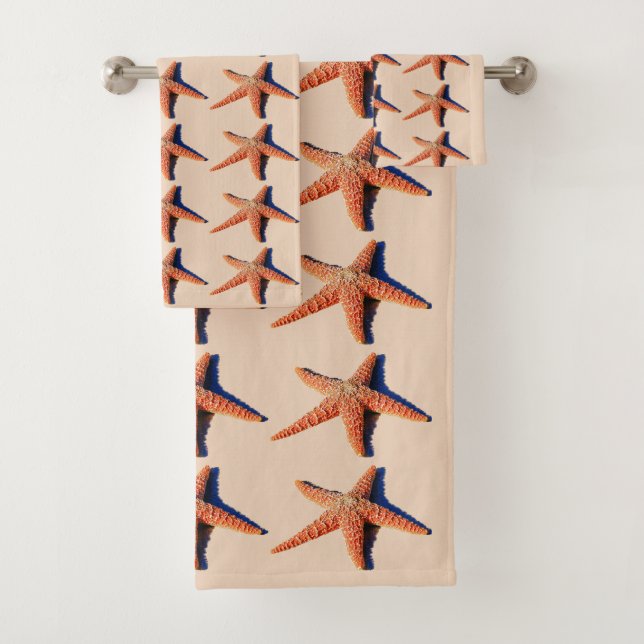 Brown starfish Towel set (Insitu)