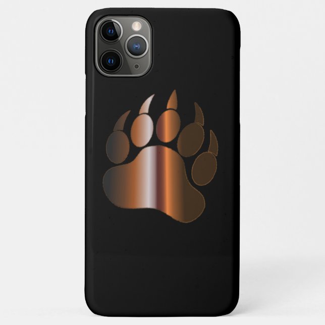 BROWN STEEL BEAR PAW Case-Mate iPhone CASE (Back)