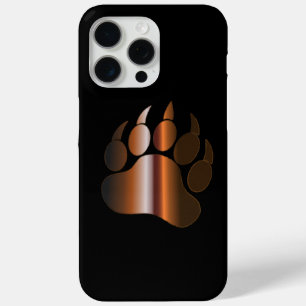 BROWN STEEL BEAR PAW ON BLACK Case-Mate iPhone CAS 15 Pro Max Case