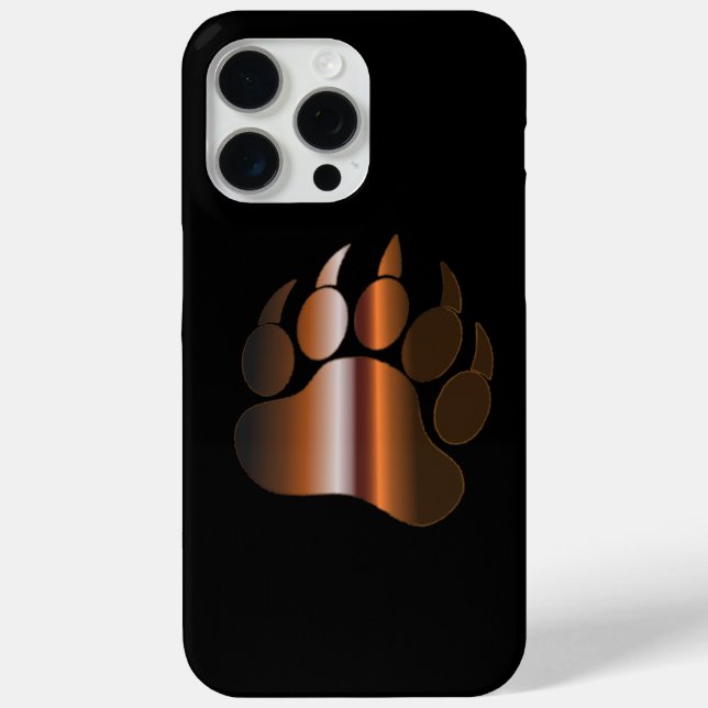 BROWN STEEL BEAR PAW ON BLACK Case-Mate iPhone CAS Case (Back)