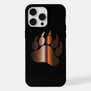 BROWN STEEL BEAR PAW ON BLACK Case-Mate iPhone CAS 15 Pro Max Case