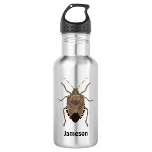 Brown Stink Bug Illustration Personalised 532 Ml Water Bottle