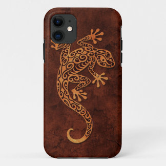 Brown Stone Climbing Gecko iPhone 11 Case