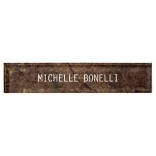 Brown Stone Design Background Plain Legible Modern Nameplate