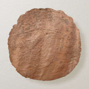Brown stone Rock natural  Round Cushion