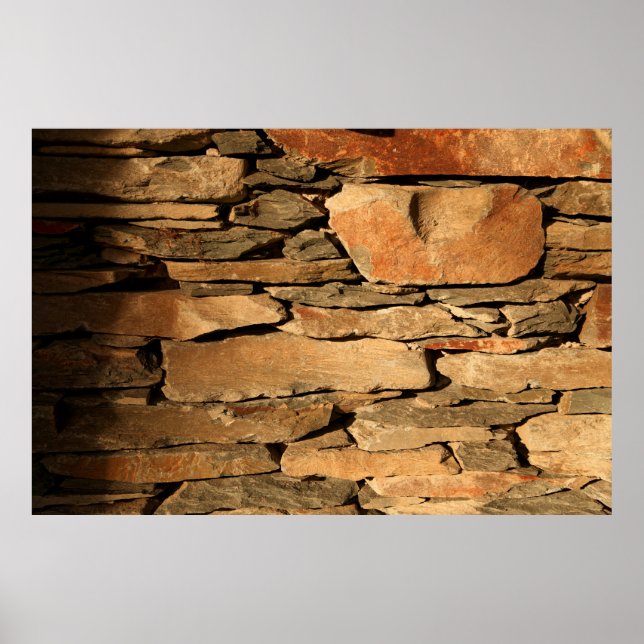 Brown stone wall poster (Front)
