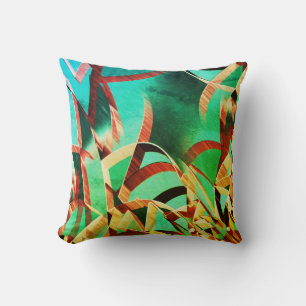 Brown streaks over green or aquamarine cushion