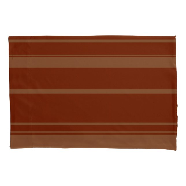 Brown Stripe Pattern Pillowcase (Front-Left)
