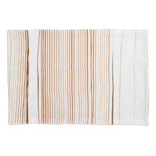 Brown stripe pillowcase