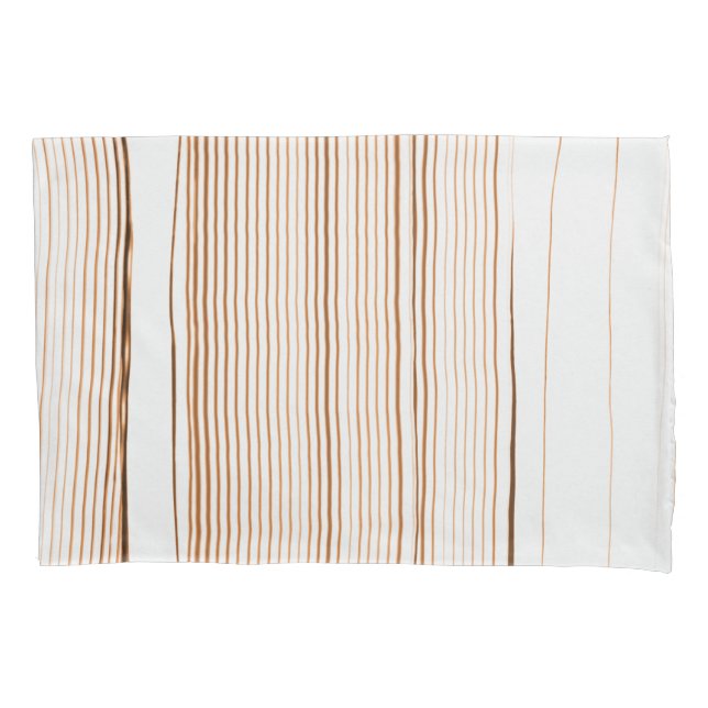 Brown stripe pillowcase (Front)