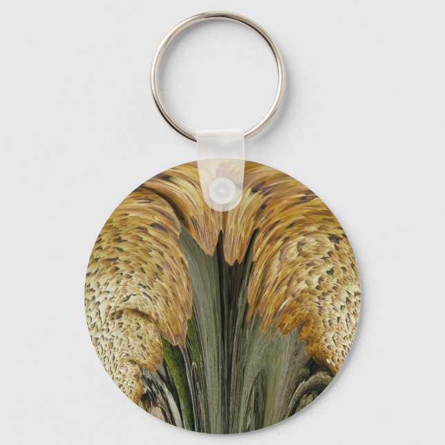 Brown Striped Shelf Fungus Coordinating Items Key Ring (Front)