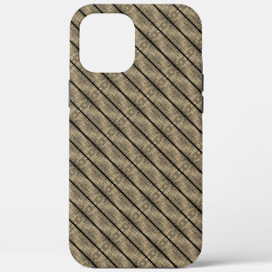 Brown stripes and dividers black or chess inclined iPhone 12 pro max case