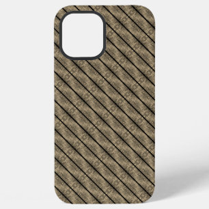 Brown stripes and dividers black or chess inclined iPhone 12 pro max case