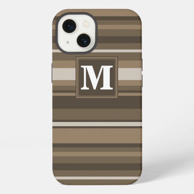 Brown stripes Case-Mate iPhone case (Back)