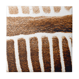 Brown Stripes_ Ceramic Tile