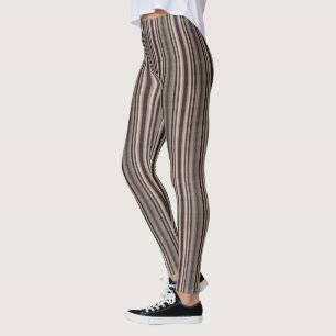 Brown Stripes Leggings