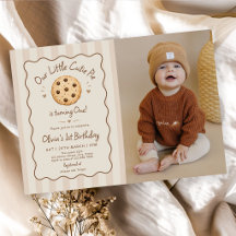 Brown Stripes Little Cutie Pie Birthday Photo