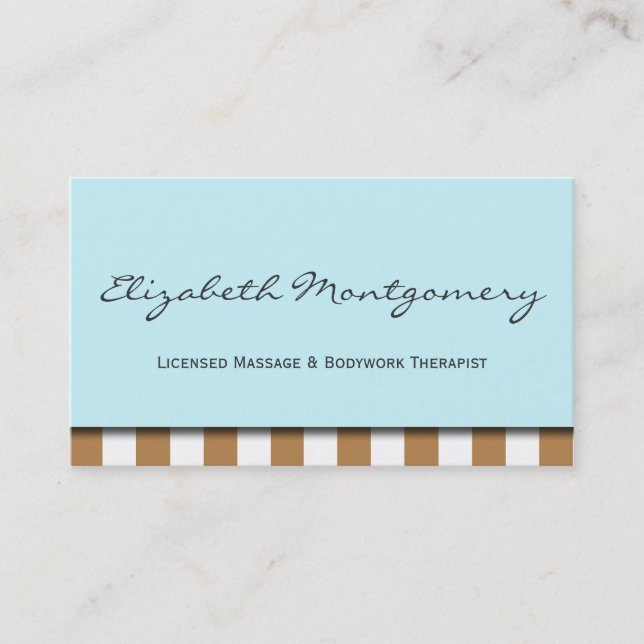 Brown Stripes Modern Appointment Business Card (Front)