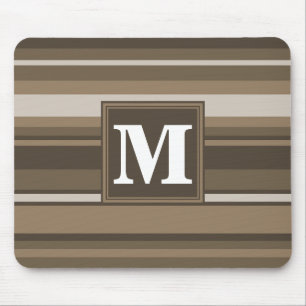 Brown stripes mouse pad