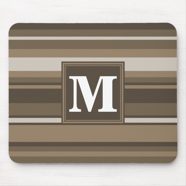 Brown stripes mouse pad (Front)