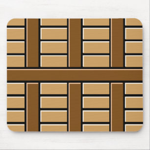 Brown Stripes Pattern Mouse Pad