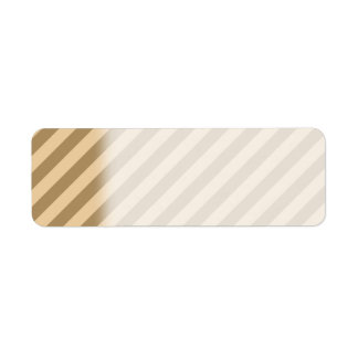 Brown Stripes. Return Address Label