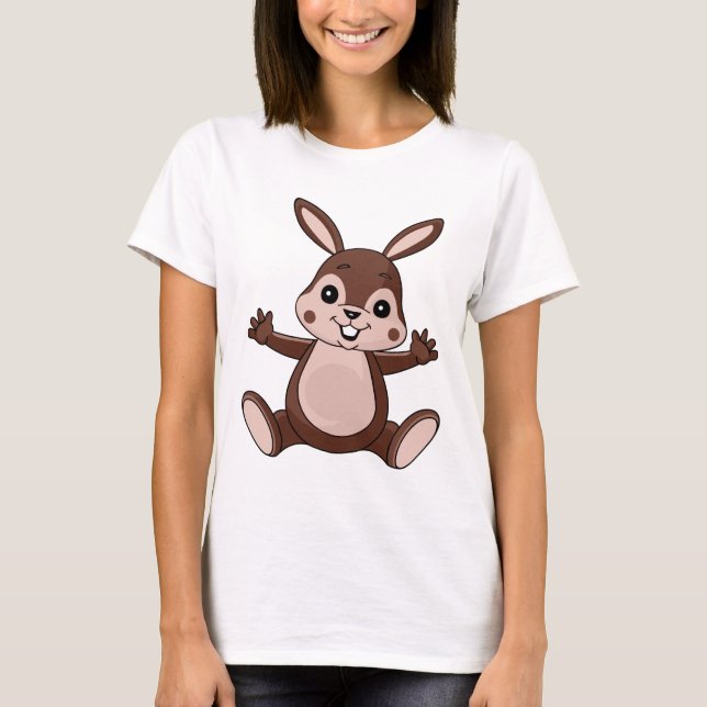 Brown Stuffed Bunny T-Shirt (Front)
