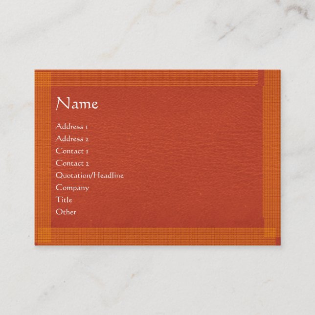 Brown Stylish Border n Surface Business Card (Front)