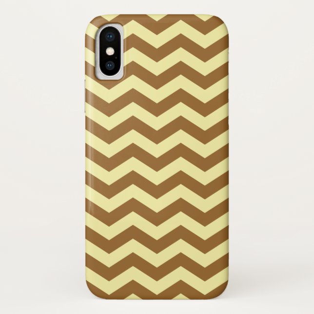 Brown Sugar Cream Neutral Chevrons Case-Mate iPhone Case (Back)