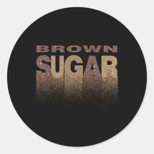 Brown Sugar Melanin African American Black History Classic Round Sticker