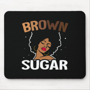 Brown Sugar Melanin Brown Skin Lips Black History Mouse Pad